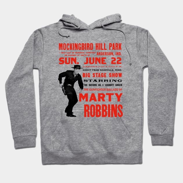 Marty Robbins Concert Poster Hoodie by malamaya